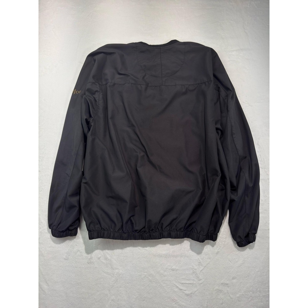 FootJoy Jacket Mens Large Black V Neck Windbreaker Pullover Golf Logo Shell - Picture 6 of 8